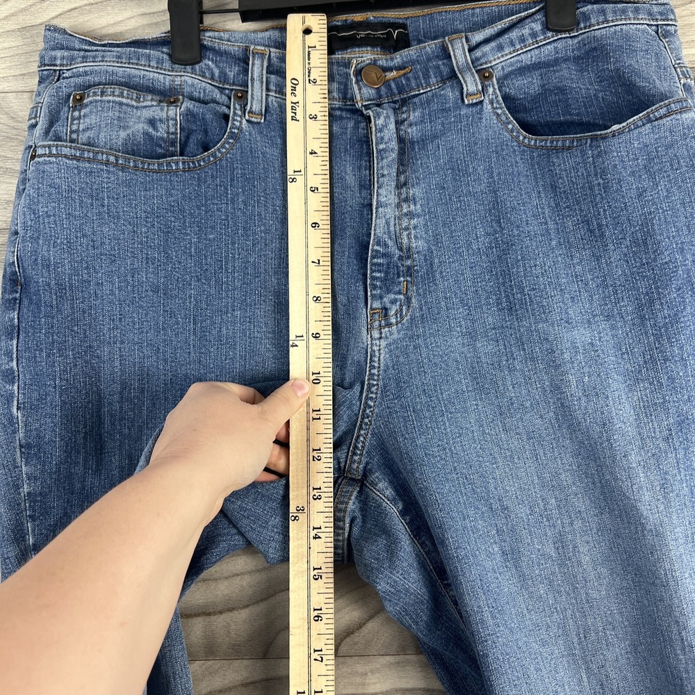 Venezia Womens Mom Jeans Light Wash Blue Plus Sz 18 Relaxed High Rise Straight - Picture 5 of 10